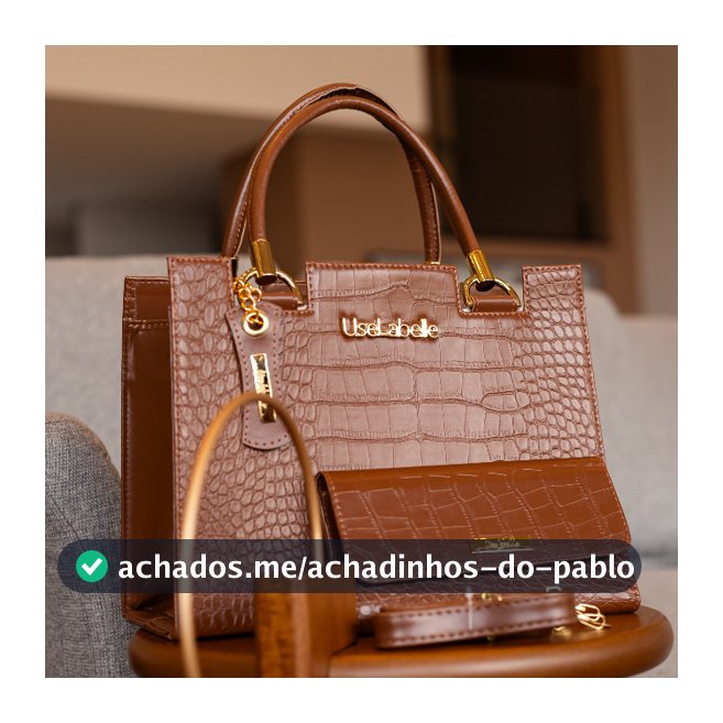 Bolsa Feminina em Couro Resistente Alta Qualidade + Alça Ombro + Carteira Soft Luxo Oferta