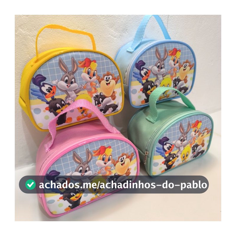 10 Bolsa looney tunes Personalizada  | Lembrancinha para festa  infantil tamanho 13x17