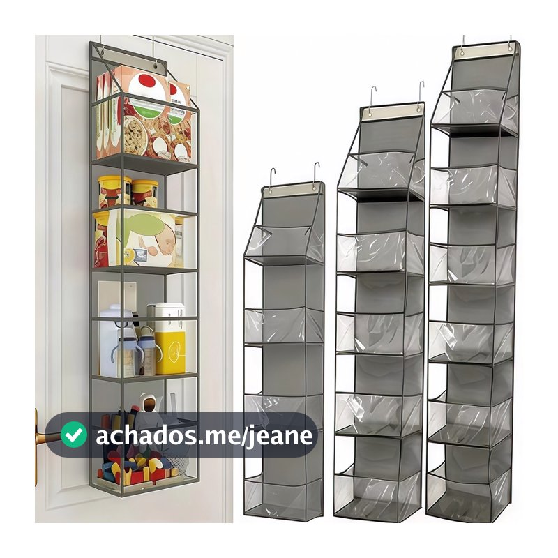 Organizador 4 / 6 Andares Multiuso Suporte Bolsas Cosméticos Pendurado Porta Tecido Multifuncional