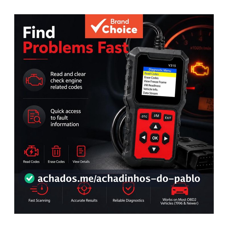 Leitor De Código V315 Obd2 , Scanner Automotivo , Ferramenta De Diagnóstico De Motor Profissional , De Falha Rápida , Di
