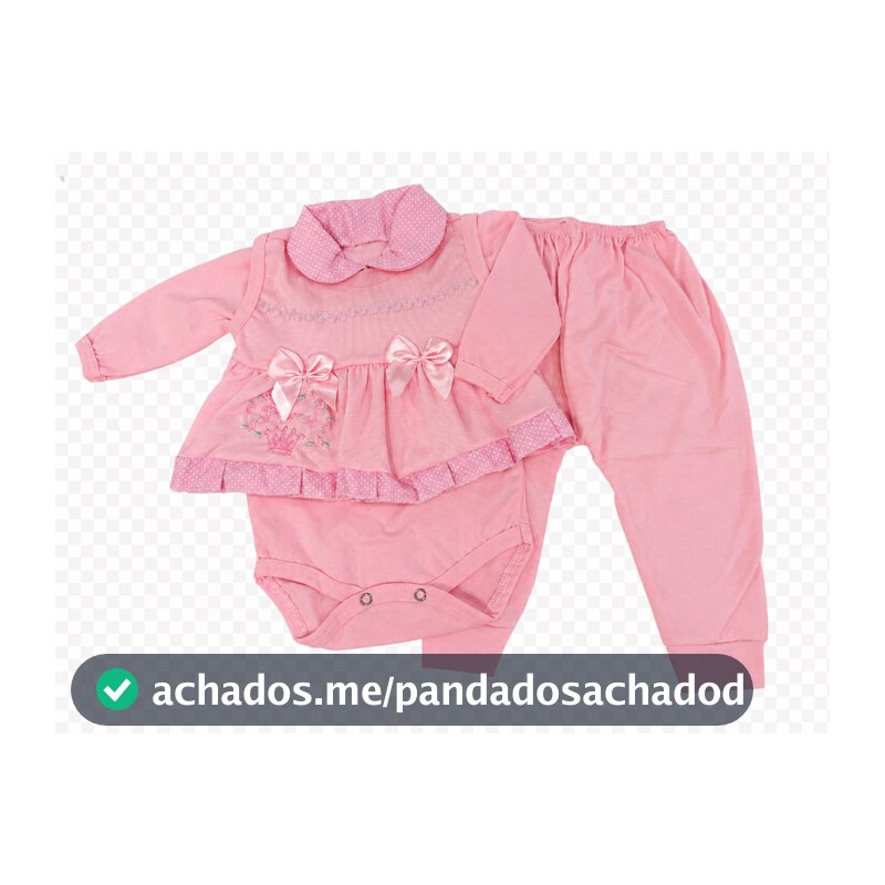 Conjunto Pagão Feminino 3 peças Roupa de Bebê 100% Algodão, para sua bolsa maternidade