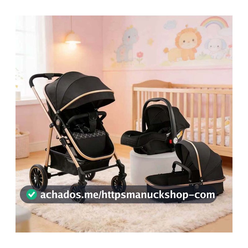 Carrinho Completo 3 EM 1 Com Moisés e Bebe Conforto
