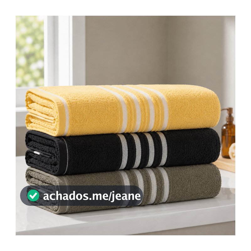 Toalha de Banho 100% Algodão Macia de Grande Absorção Felpuda Alta Qualidade