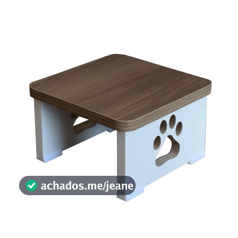 Base Suporte Elevado MDF para Tigela Comedouro e Bebedouro Vida Mansa Pet Cachorro e Gato Premium