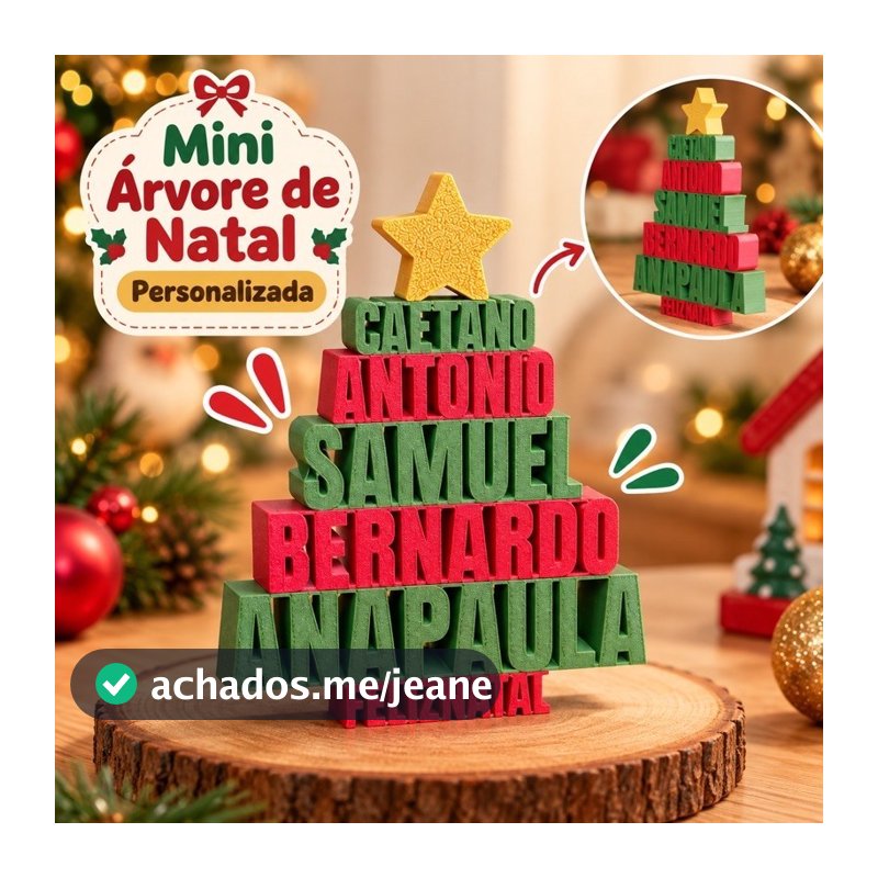Árvore de Natal com Nomes Personalizados