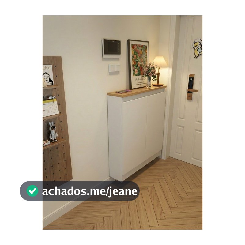 Armario Multiuso Suspenso em MDF de Entrada e Hall 90x20x60cm Maderes