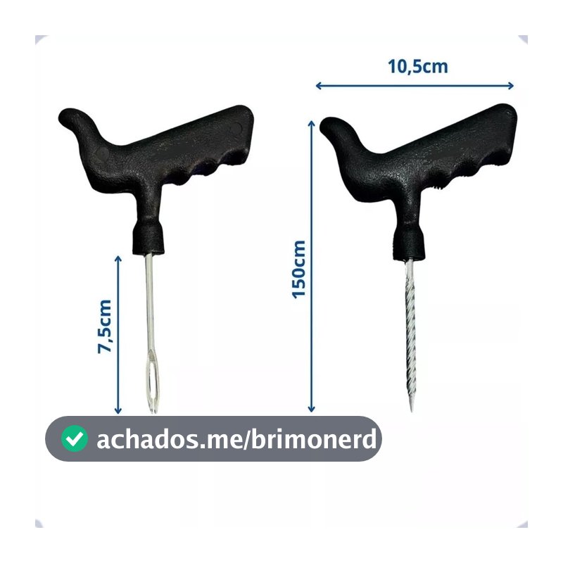 Kit Reparo Pneu LKD-227 Cordão Vedação Furação a Frio Ferramentas para Carro