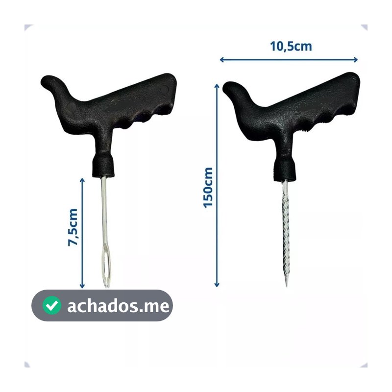 Kit Reparo Pneu LKD-227 Cordão Vedação Furação a Frio Ferramentas para Carro