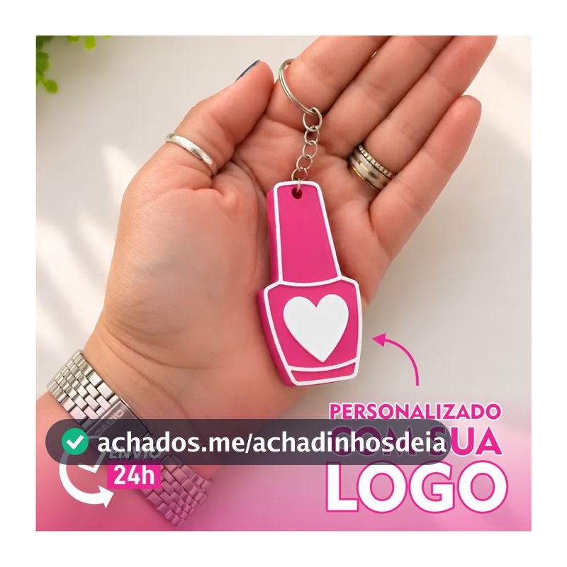 Kit 90 Unidades de Chaveiro Abridor de Lata Personalizado com Sua Logo Manicura Nails Brinde Presente Mimo
