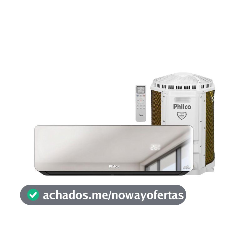 Ar Condicionado Split Inverter Philco PAC9QG Espelhado 9000 BTUs Quente e Frio 220V