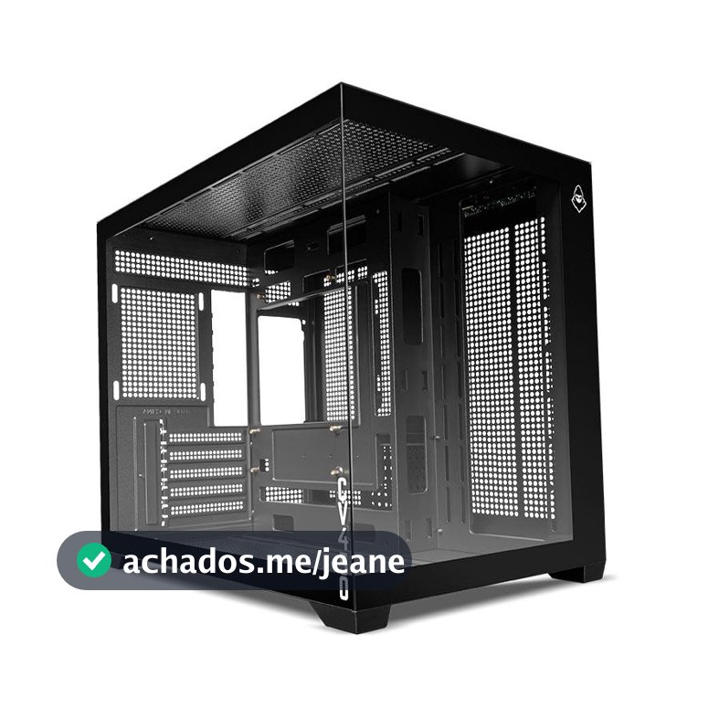 Gabinete Gamer Mancer CV450, Mini-Tower, Lateral de Vidro, Preto, MCR-CV450-BK