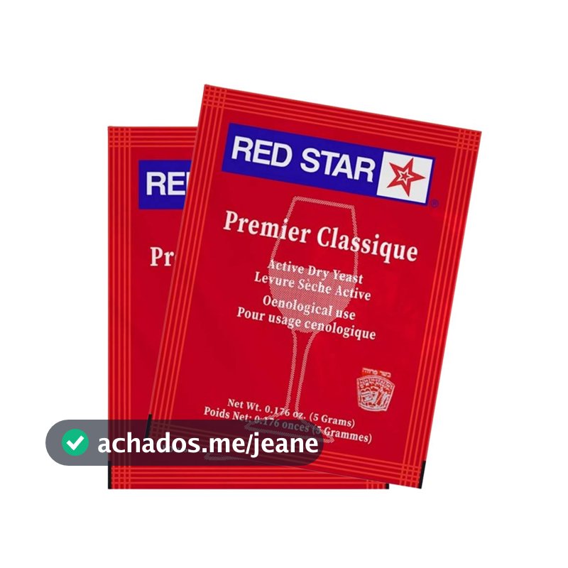 Kit 2 Fermento Premier Classique - Red Star - 5g - Levedura para Vinho, Espumante, Hidromel