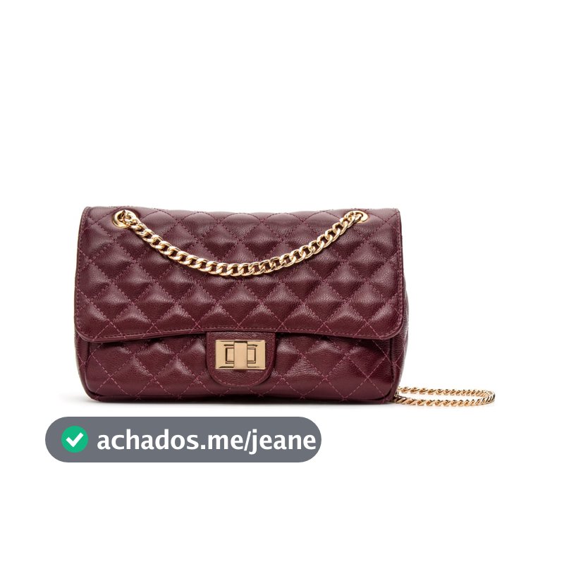 Bolsa Feminina Couro Legítimo Transversal Matelassê Alça Correntes Onix