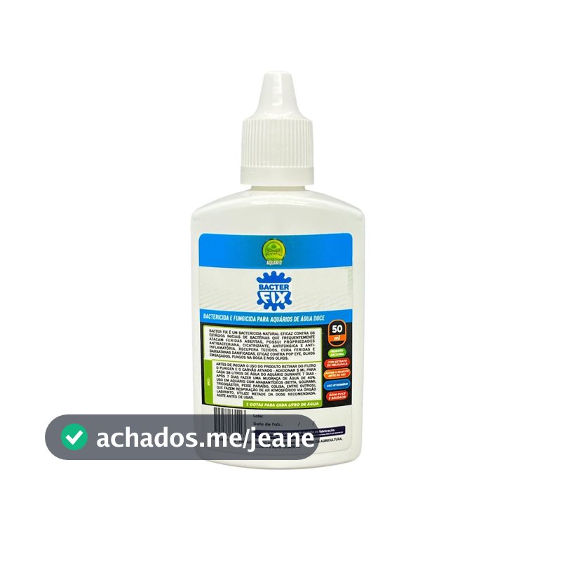 Bacter Fix 50ml - Bactericida Fungicida Peixes Aquário