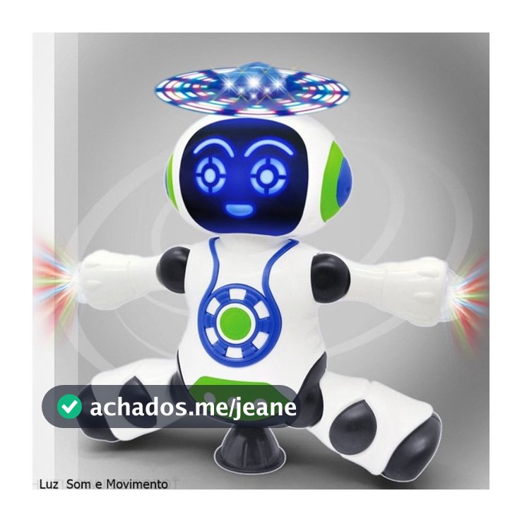 Brinquedo Robô Dança Gira 360 Graus Robot Som & Luz Yijun/ Brinquedo infantil