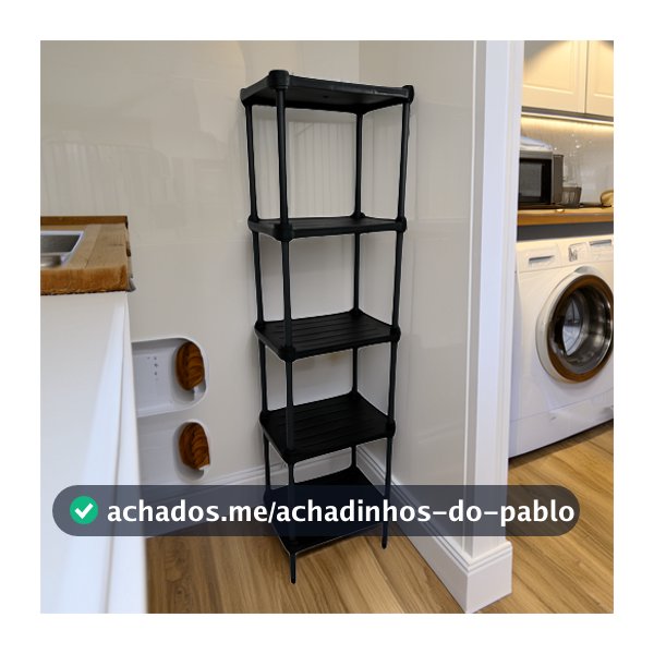Estante modular organizadora PLÁSTICO super resistente PRETA multiuso