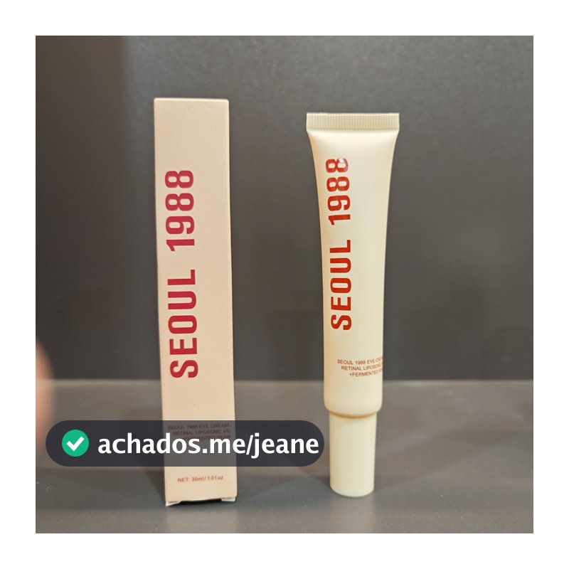 Seoul 1988 Creme para Olhos com Retinol 4% - Reduz Olheiras e Bolsas, Hidrata e Anti-Idade