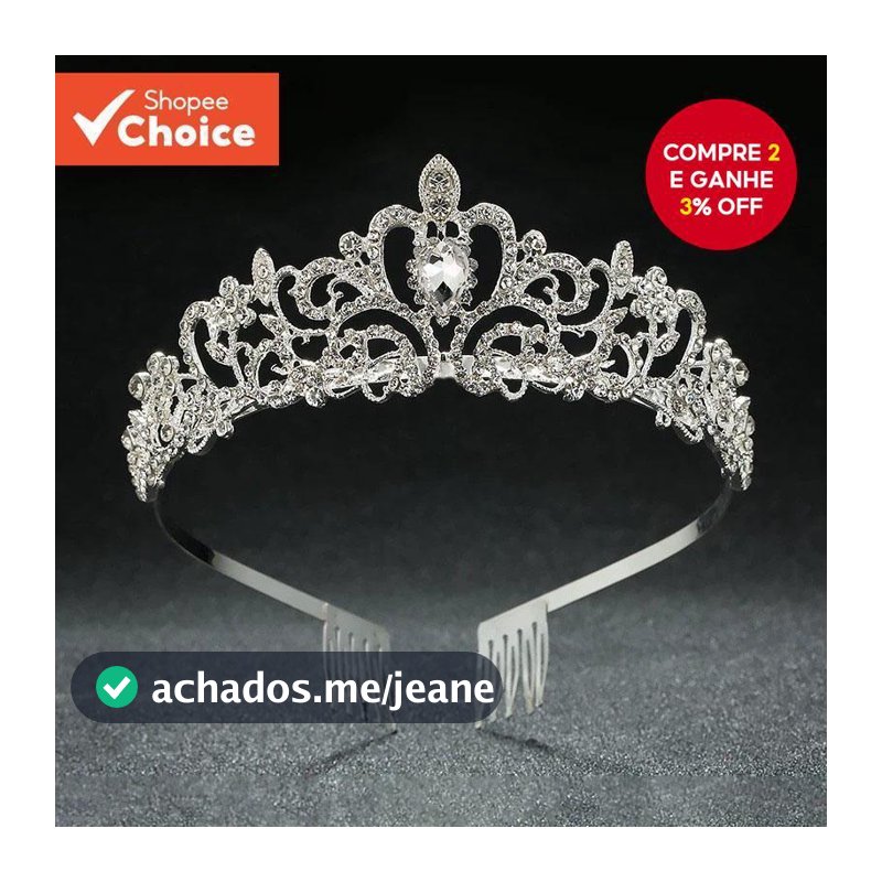 Acessório De Cabelo Espumante Coroa De Noiva Para Festa De Aniversário De Casamento