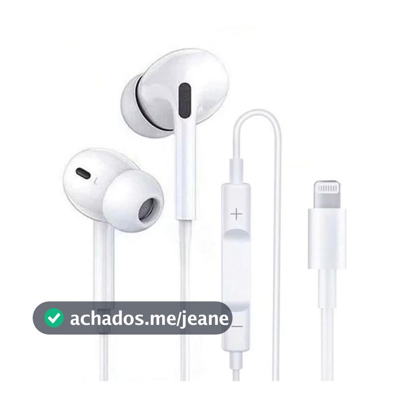 Fone de Ouvido Lightning Para Iphone Com Microfone e Entrada Lightning, Precisa se Conectar BLUETOOTH
