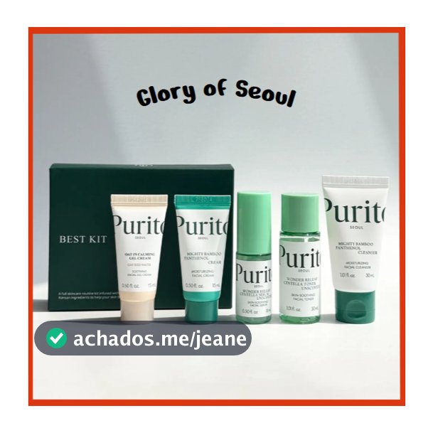 PURITO SEOUL Best Kit, 5-Piece Travel Skincare Set