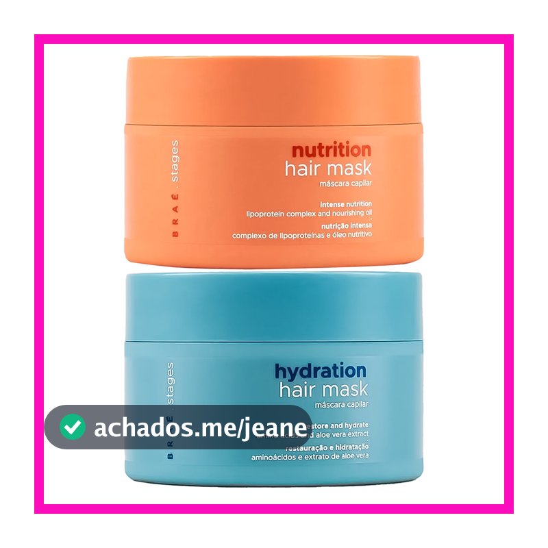 Braé Stages Máscara Hydration + Máscara Nutrition (2 Produtos)