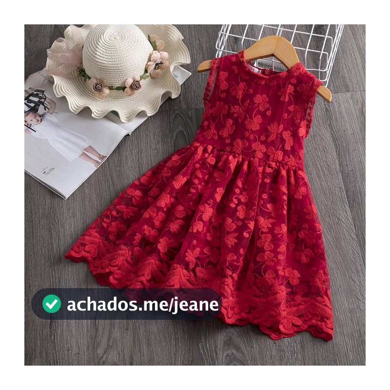Wfrv Vestido Baby Girls Summer Birthday Party Dress Christmas Red tutu