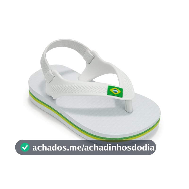 Chinelo Baby com Elástico Leve Antiderrapante Confortável Unissex 17 ao 23