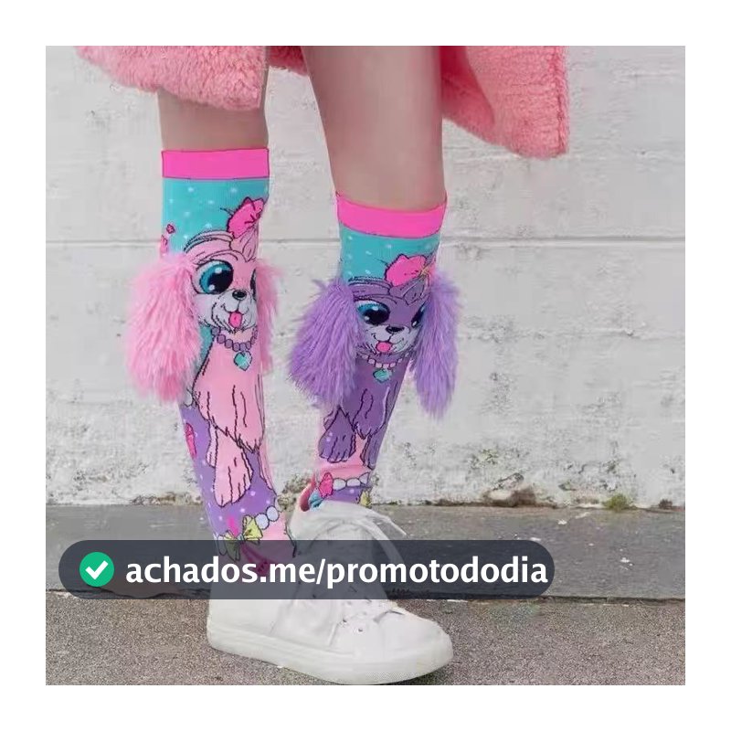 Meia 3D De Presente Para Crianças Desenhos Animados Tridimensionais De Alta Qualidade Acima Do Joelho Festa