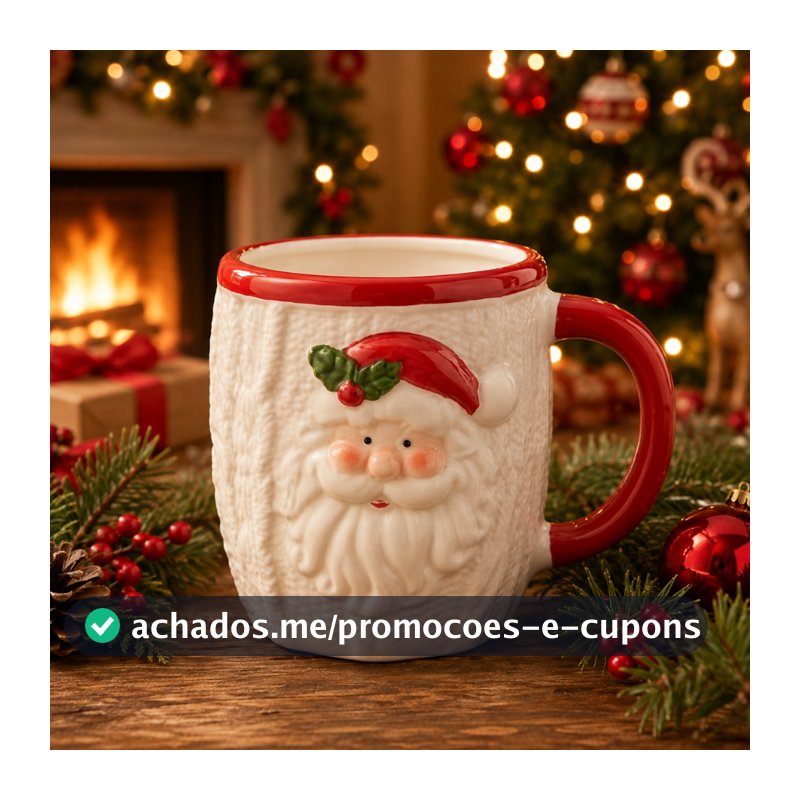 Caneca De Natal Cerâmica Decoração