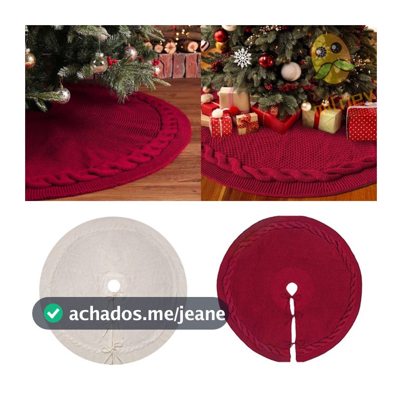 Capa De Base Para Árvore De Natal MILLNEY , Saia Redonda Grossa Rústica , Decorações Casa