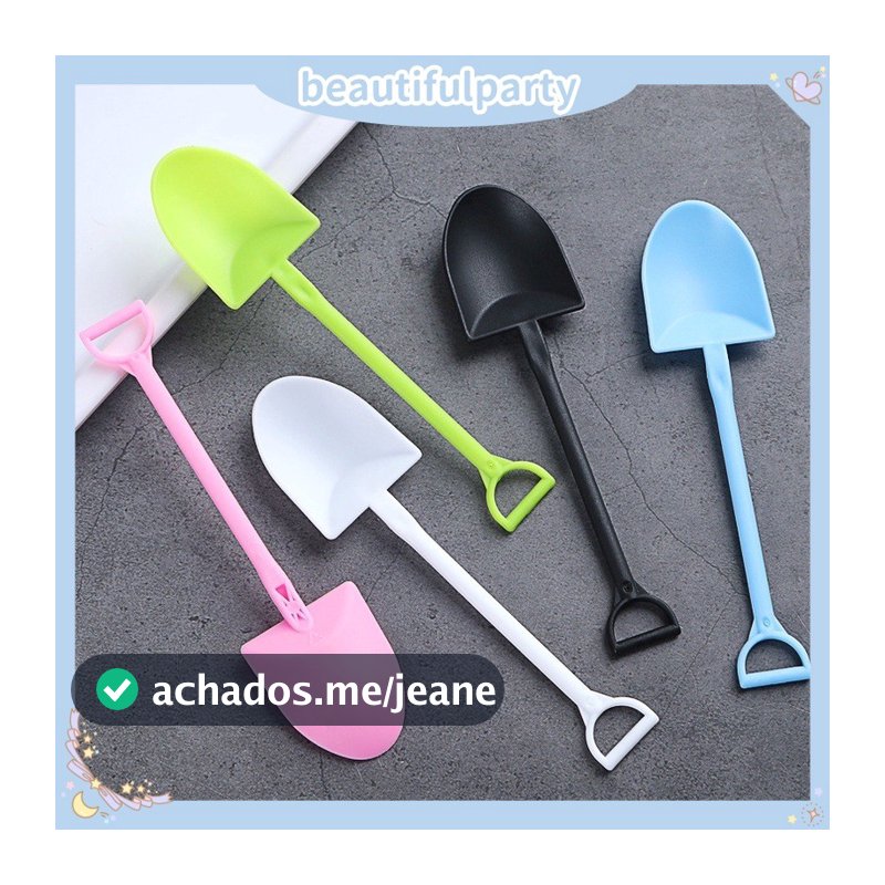 100 Peças/50/20/10 Mini Colher De Plástico Pá Descartável De Bolo Melancia Embalada Individualmente
