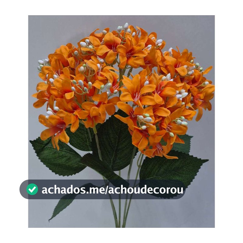 Flor de  Hortênsia Artificial - Altura total: 48 cm com 5florsa (cc414)