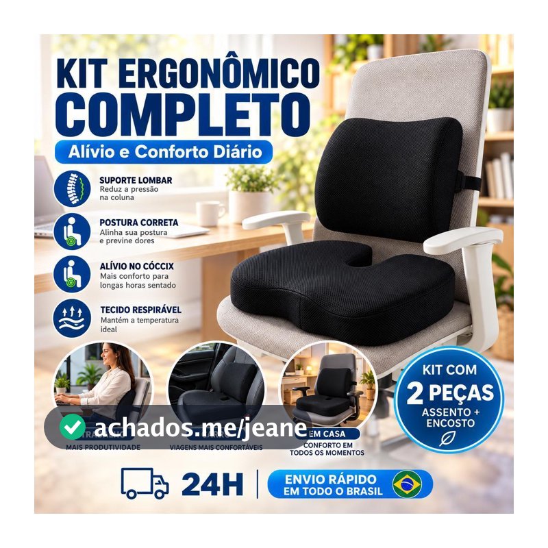 2 em 1 Almofadas Lombar Assento Ortopédica Cóccix Alivio Dor Para Cadeira De Rodas Carro E Escritório