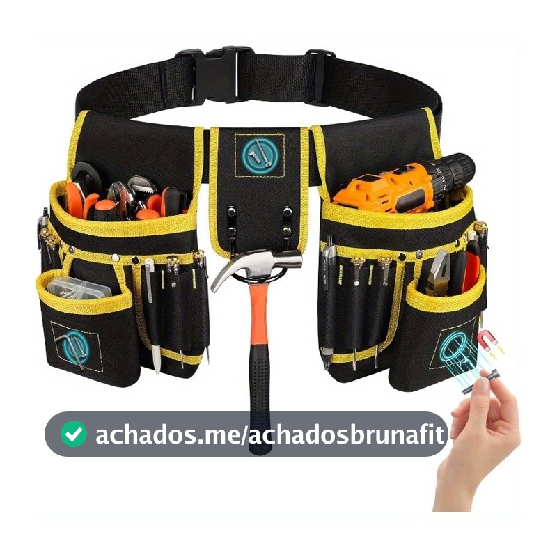 Bolsa De Ferramentas Para Eletricista, Bolso Multifuncional De Nylon De Reparo De Cinto