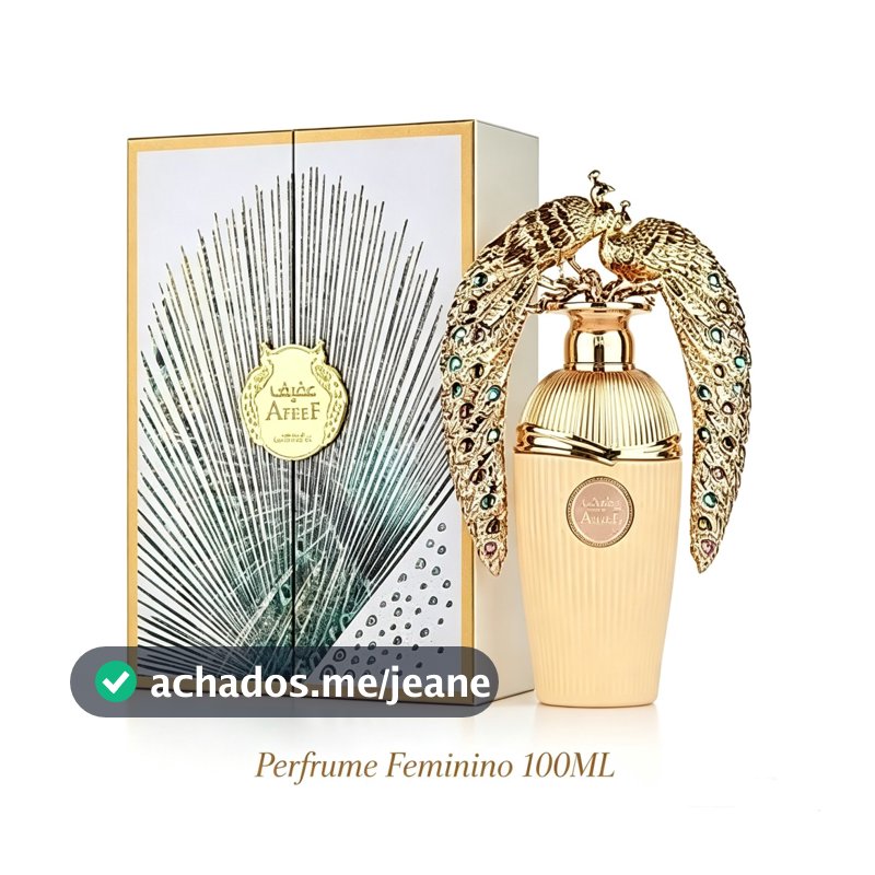 Perfume Feminino Afeef 100ml original Fragrância Floral Coco Baunilha Fixação Prolongada Embalagem Luxuosa