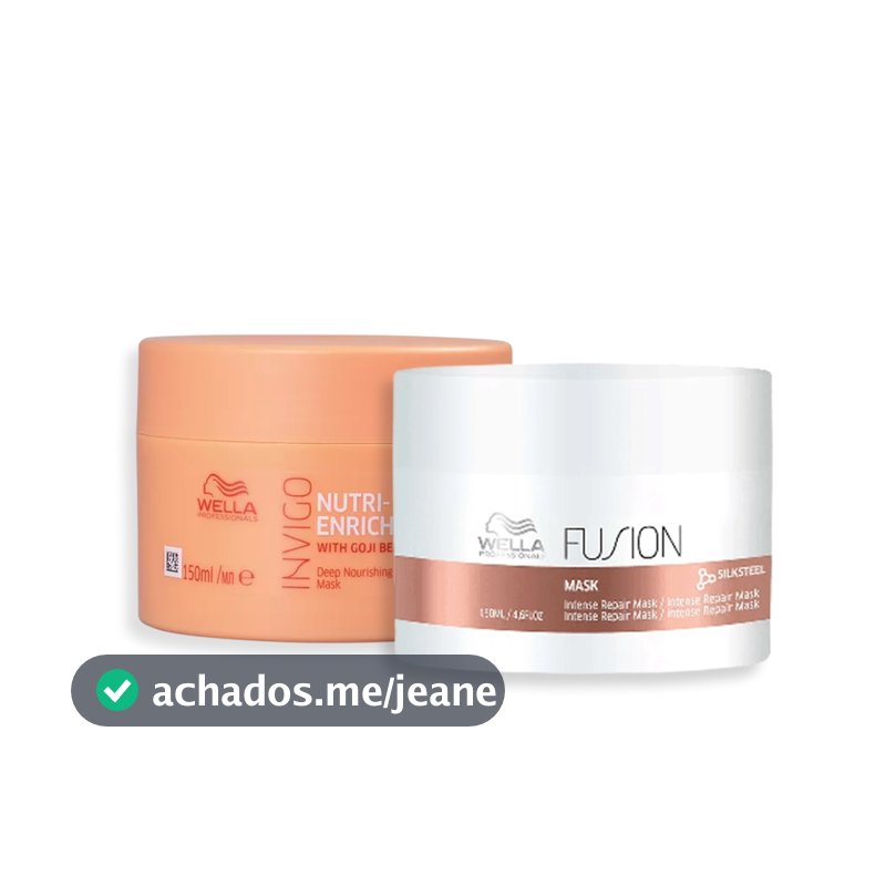 Kit Mascara Nutri Enrich e Fusion 150ml - Wella Profissionals