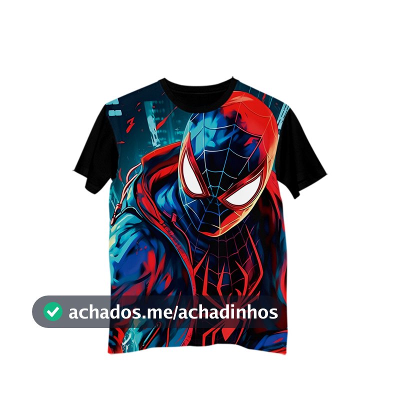 Pt Camisa Camiseta Spiderman Miles Morales Web Swi