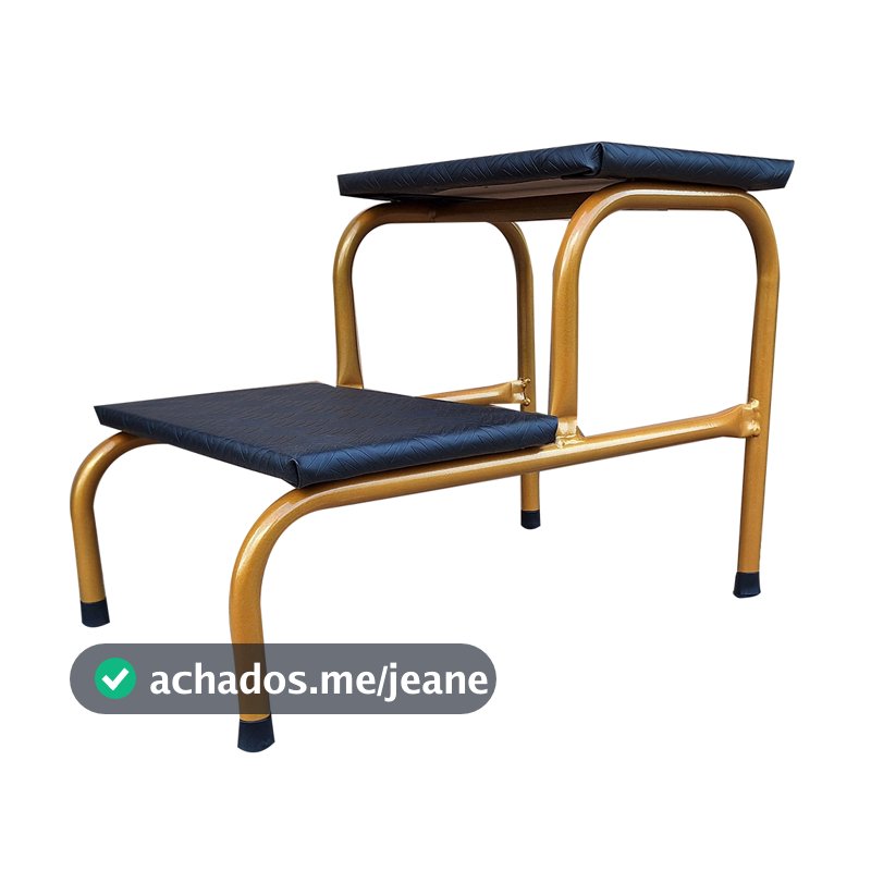 Escada Escadinha Reforçada Para Maca Clinica Depilação Estética Hospital Fisioterapia Massagista Manicure
