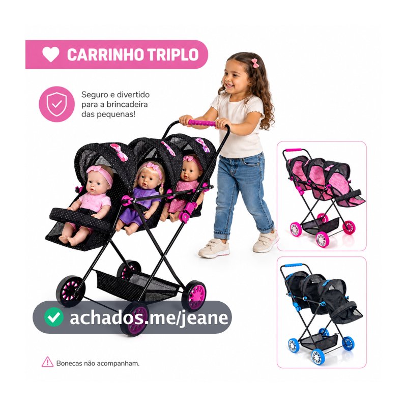Carrinho De Boneca Para Criança Bonecas Reborn Luxo Infantil Menino Menina Carrinhos Brinquedo Brinquedos Bebe Oferta