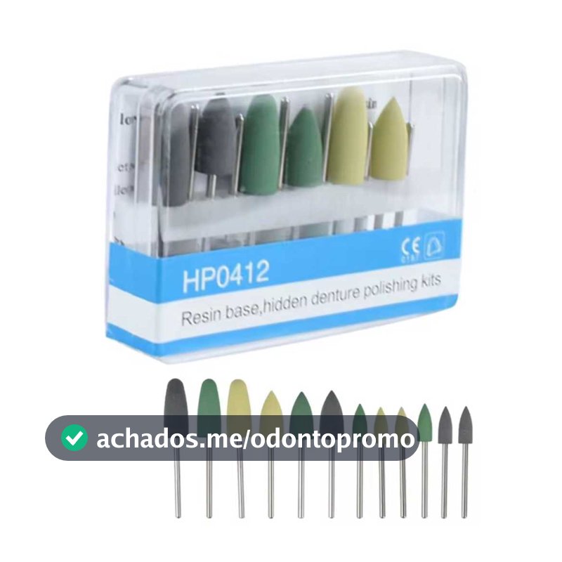 Kit 12 Polidores de Acrílico Odontológico