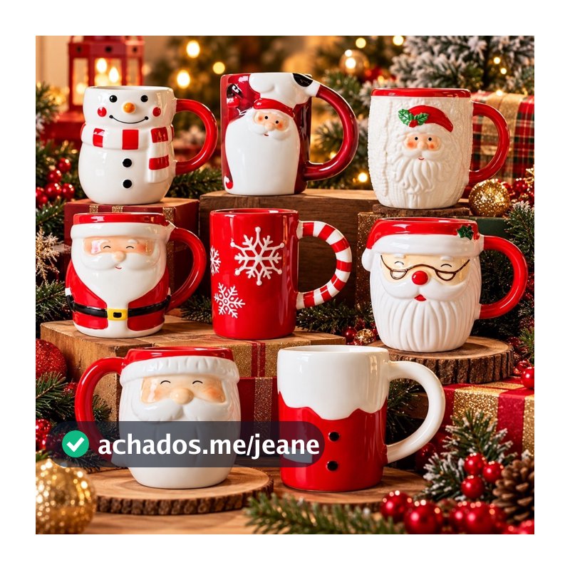 Caneca do papai noel 330ml natalina natal
