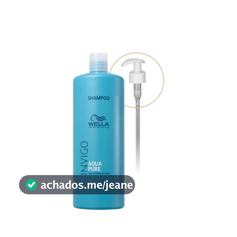 Kit Wella Professionals Balance Acqua Pure Invigo Shampoo Válvula Pump (2 produtos)