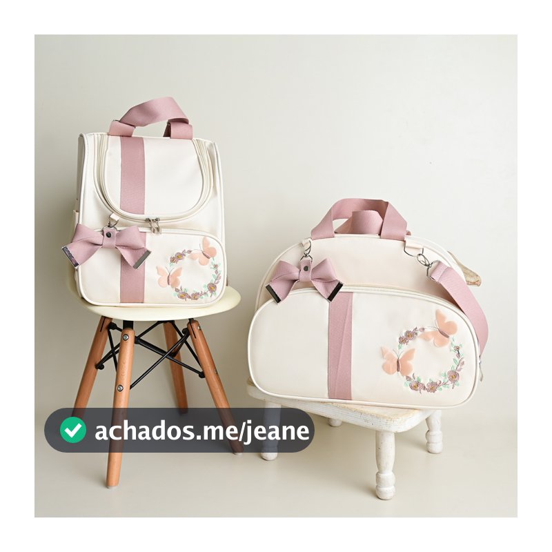 Kit Bolsa Maternidade Completa 2 Peças Térmica Mochila Multifuncional Impermeável Grande