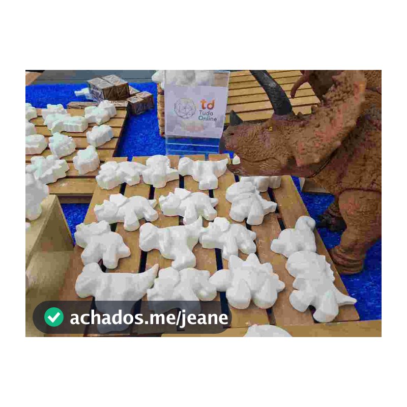 Kit de 50 peças de Gesso Cru tema "DINOSSAUROS FOFINHOS" ideal para colorir, artesanato, decorar, pintar e presentear
