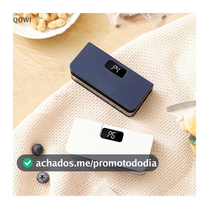 qo Mini Selador De Sacos Plásticos 2 Em 1 , Máquina Seladora De Saco De Calor Portátil , Paage , Seis Tela De Energia