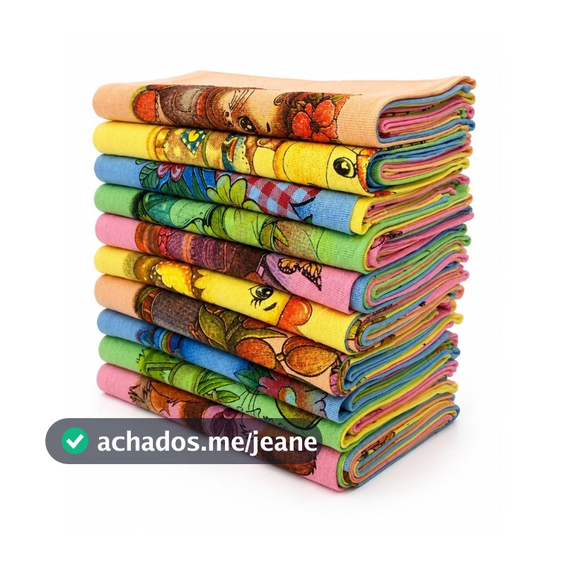 Kit Panos De Prato Coloridos I 5 Ou 10 Unidades I Panos de Copa I Estampados I 100% Algodão I Cozinha