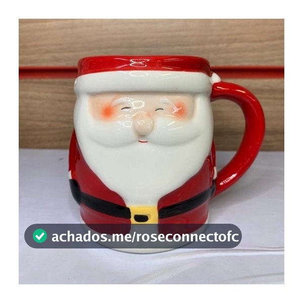 Copo Caneca De Natal Papai Noel Cerâmica 330ml