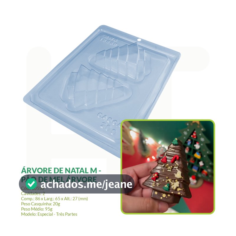 Forma Árvore de Natal BWB 10550 Especial - 3 Partes - Pão de Mel Árvore de Natal