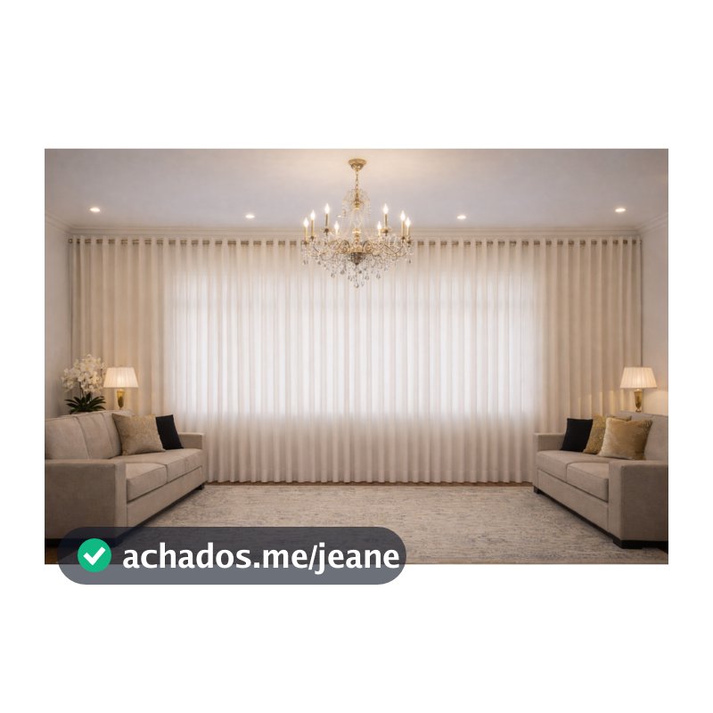 Cortina Letícia 8,00 x 2,80 p/ escritório, sala ou quarto