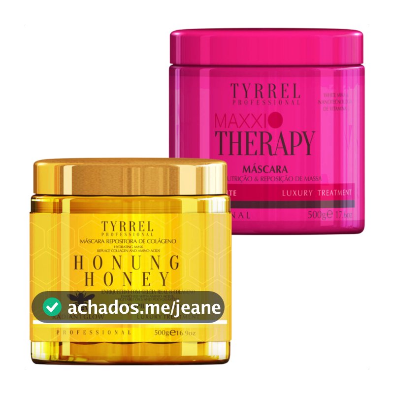 Kit Mascaras Nutrição e Reposição de Colágeno Honung Honey E Maxx Therapy 500g Tyrrel